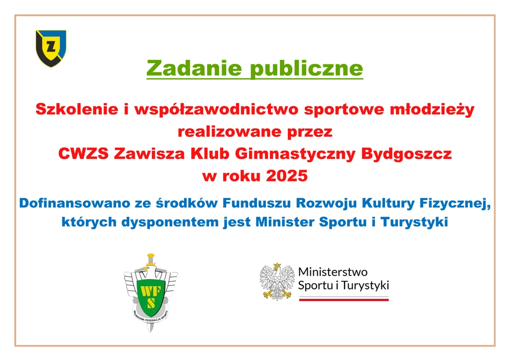 Informacja - dofinansowanie szkolenia WFS 2025 - 2 wersja