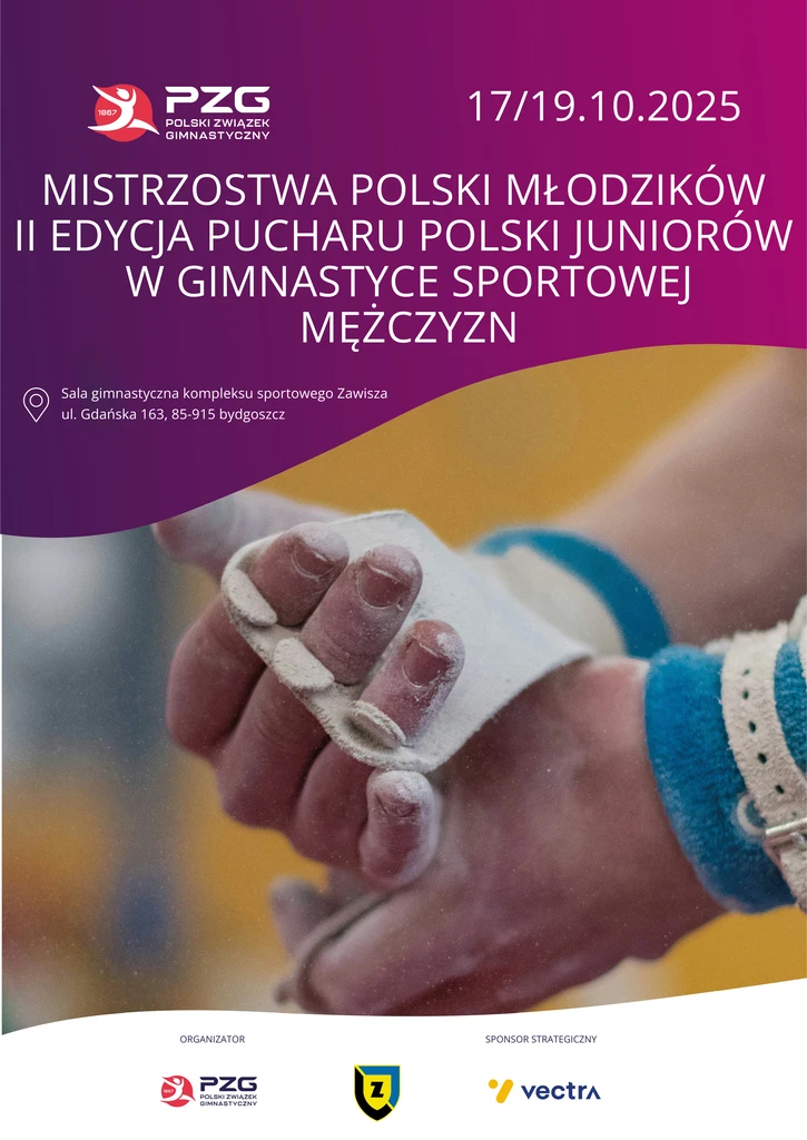 Plakat informacyjny dotyczący Mistrzostw Polski Młodzików