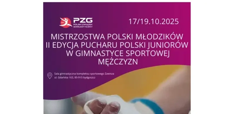 Plakat informacyjny dotyczący Mistrzostw Polski Młodzików