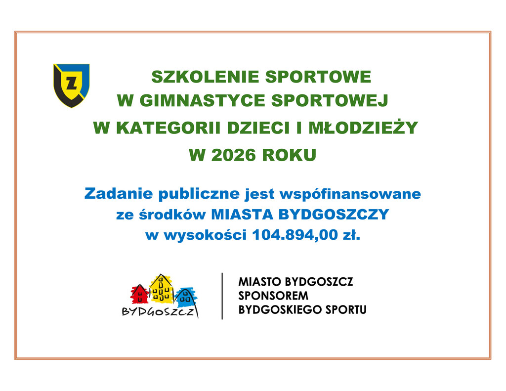 Informacja - dofinansowanie szkolenia Urząd Miasta Gimnastyka - 2026r